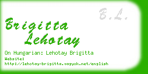 brigitta lehotay business card